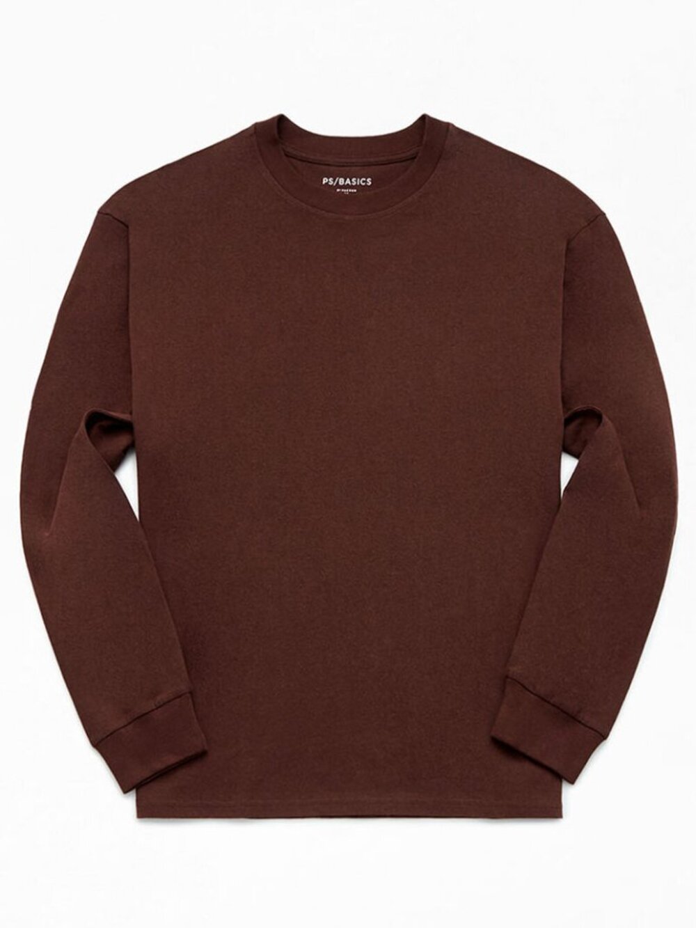 PacSun Basics Brown Loch Oversized Long-Sleeve T-Shirt - Men's Medium